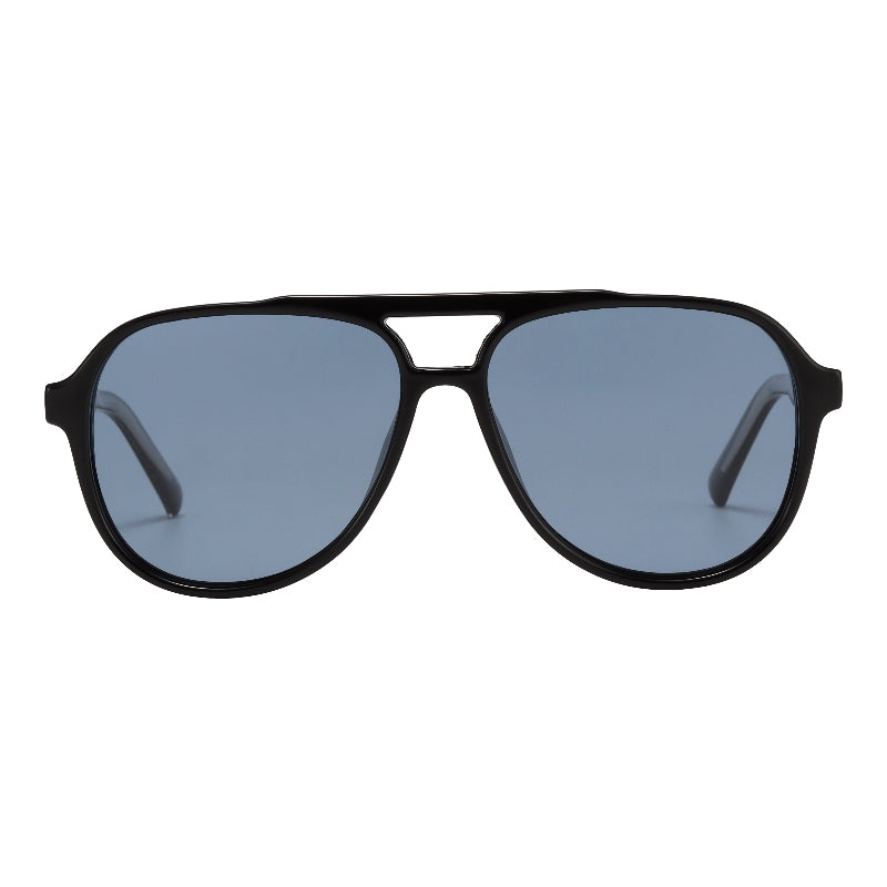 L0153 - Gloss Black Blue Lens
