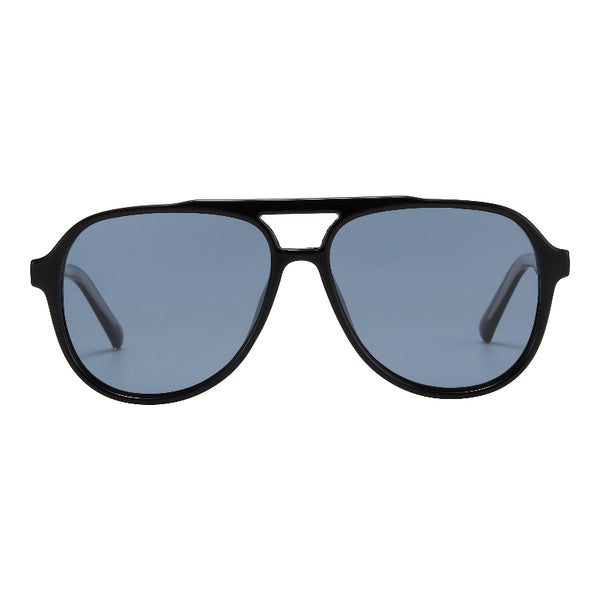 L0153 - Gloss Black Blue Lens